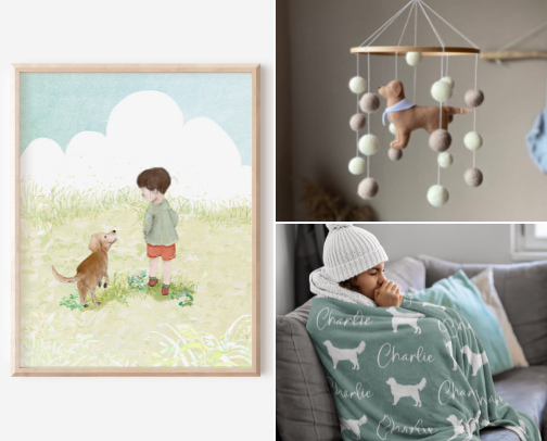 Affordable Sporting Dog Nursery: A Complete Golden Retriever Room cover photo collage