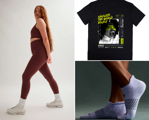 Workout clothes cover photo collage