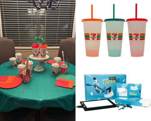 7-Eleven Theme: 7th Birthday cover photo collage