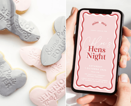 Hens Party Products cover photo collage
