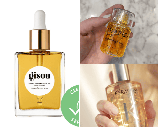 Hair oil cover photo collage