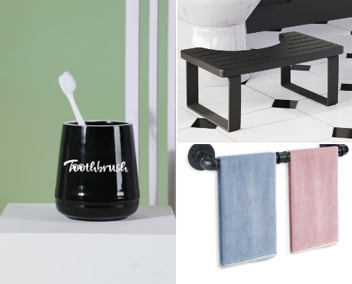 My Favorite Bathroom Items cover photo collage