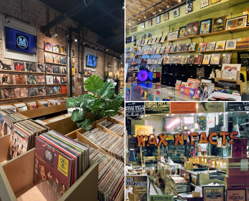 Favorite Record Stores in Atlanta 📀 cover photo collage