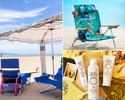 Beach Day Must Haves cover photo collage