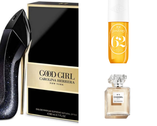 Perfumes/body mists cover photo collage
