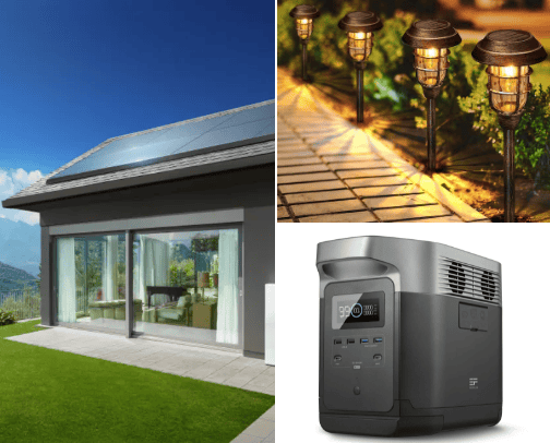 SOLAR LIGHTING AND PANELS cover photo collage