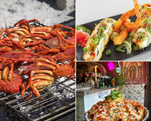 moody foodie 🥢🍟🍱🍜 cover photo collage