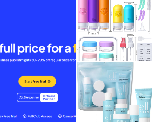 catch flights not feelings: Baddie Travel essentials cover photo collage