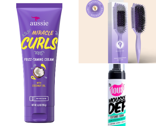 Curly hair must haves! cover photo collage