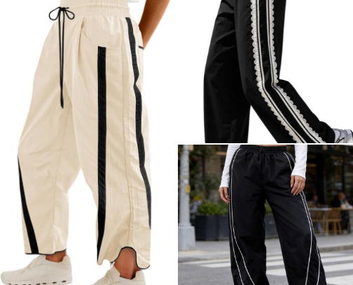 Cute track pants for her cover photo collage