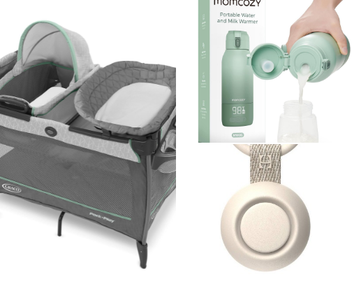 Beach Vacay with a baby packing checklist cover photo collage