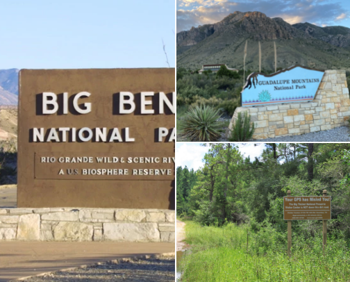 Exploring Texas: National Parks, Historic Places, Scenic Drives and more cover photo collage