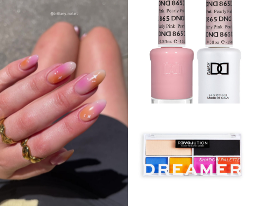 🌞💖 sunset aura nails cover photo collage