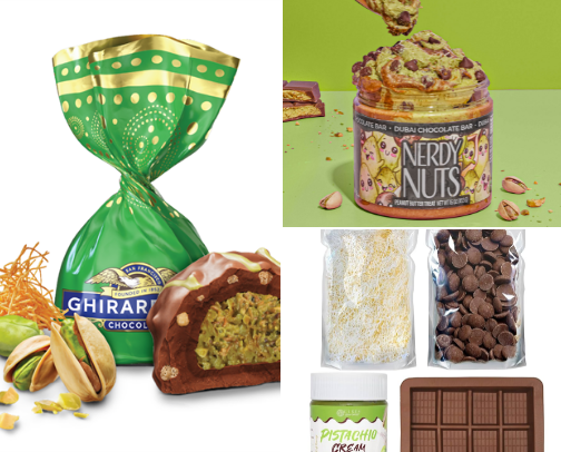 Dubai chocolate cover photo collage