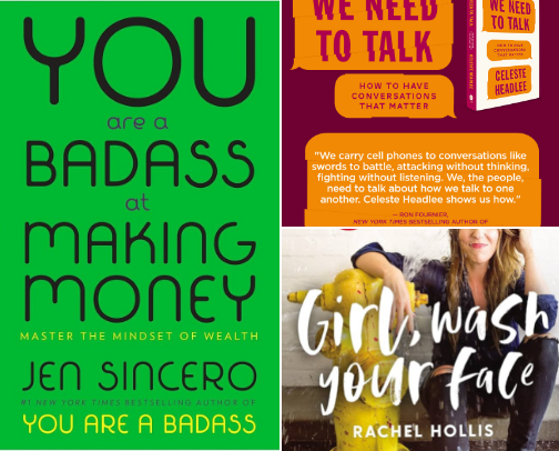 Books for Women: Confidence, Money and Mindset cover photo collage