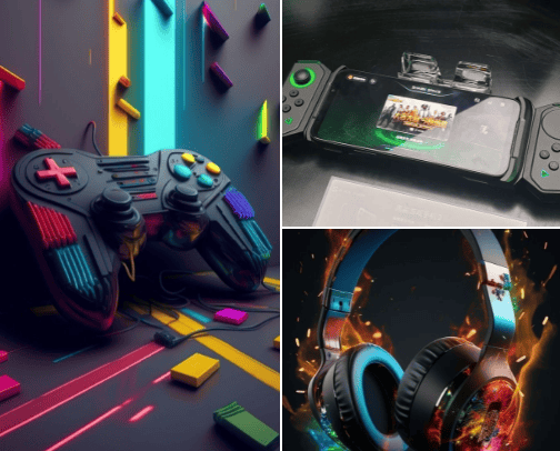 A gamer's paradise. Ready, Set, Play ! cover photo collage