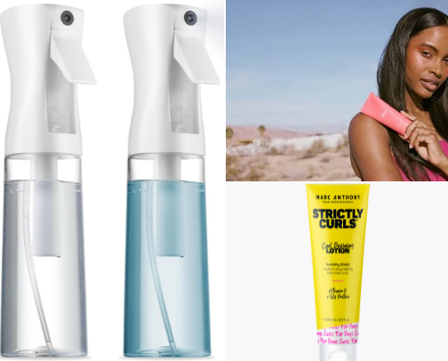 Curly hair routine cover photo collage