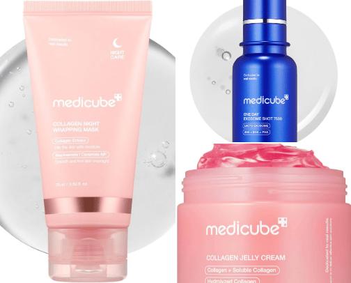 Medicube TikTok viral skincare cover photo collage
