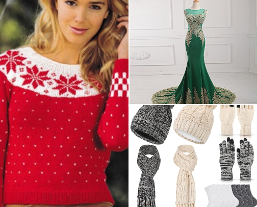 Christmas clothes and Decorations  deals cover photo collage