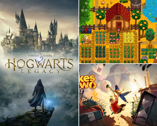 All kinds of games cover photo collage