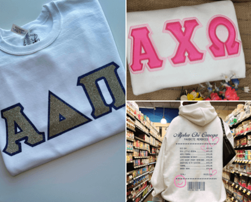sorority merch cover photo collage