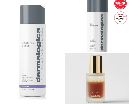 BEST skincare routine for dry skin and dermatitis cover photo collage