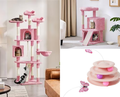 All Pink Cat Items and Accessories! cover photo collage