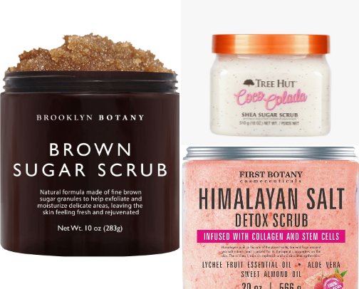 ❄️Winter Skin Blues Got You Down? Get Your Glow Back with These Natural Body Scrubs! ❄️🌨☃️ cover photo collage