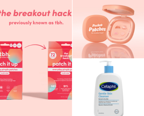 skincare cover photo collage