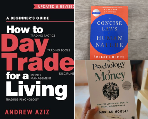 Best Books for Money, Psychology, and fiction cover photo collage