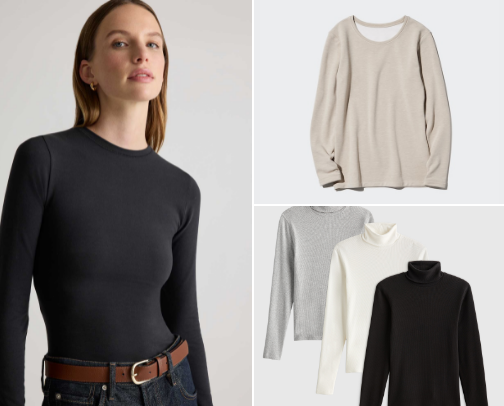 Basics to Invest in this Fall: Base Layers cover photo collage