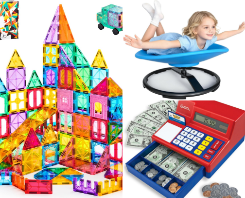 Kids favorite toys cover photo collage