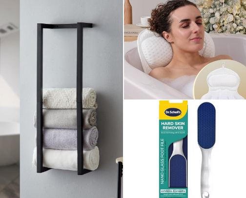 Must have bathroom items cover photo collage