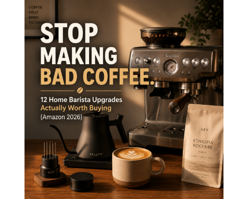 Coffee Essentials That Transformed My Home Barista Setup (2026 Edition) cover photo collage