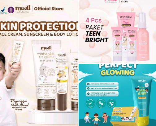 Children's Skincare cover photo collage