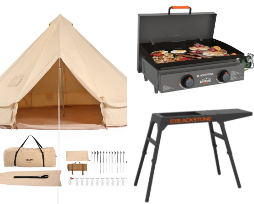 Camping cover photo collage