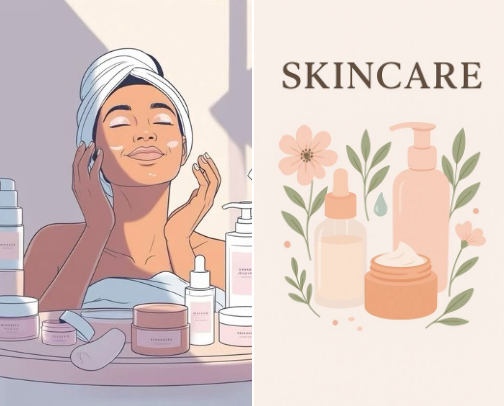 Skincare🧴✨ cover photo collage