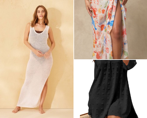 Bathsuit cover up cover photo collage