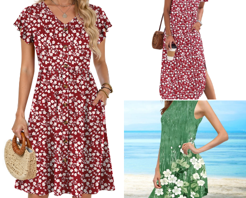 Floral Mini Sundress cover photo collage