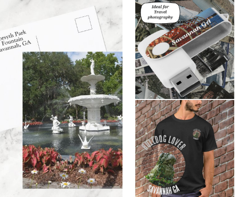 Savannah Georgia's Historic Downtown District: Her Heart and Soul Photographically Captured cover photo collage