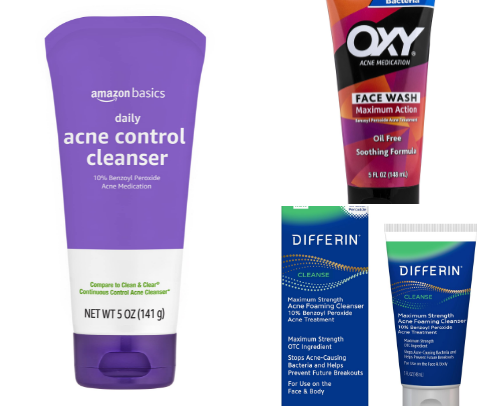 Top 10 Benzoyl Peroxide Face Washes That Help Clear Breakouts cover photo collage