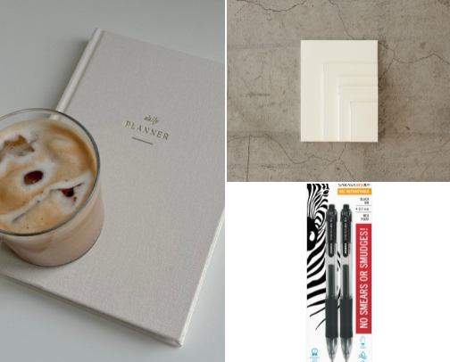 stationary recs: pens, planners, notebooks & more! cover photo collage