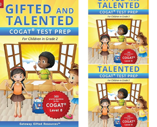 Read Free - Gifted and Talented COGAT Test Prep Grade 2: Gifted Test Prep Book for the COGAT Level 8; Workbook for Children in Grade 2 complete prep collection cover photo collage