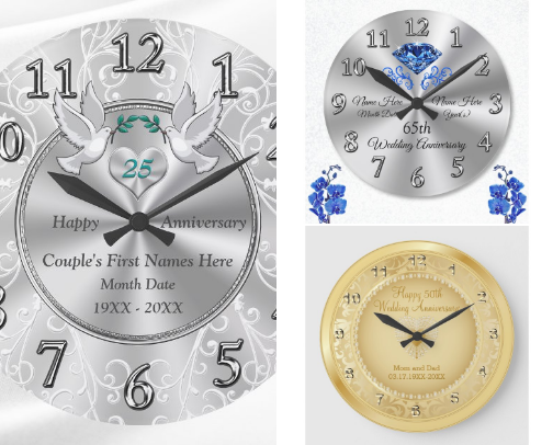 Wedding Anniversary Clock Gifts cover photo collage