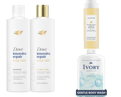 my shower & post-shower essentials 🚿 cover photo collage