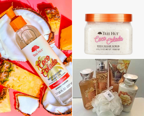 My favorite shower and hair products cover photo collage