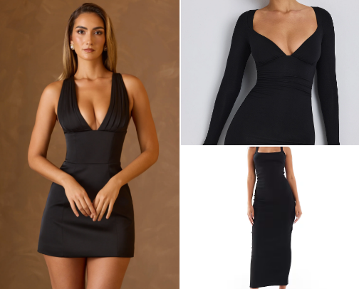 Perfect black dress here!🖤 cover photo collage