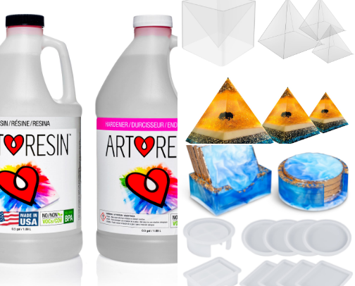 Resin Jewelry and Pyramid Making cover photo collage