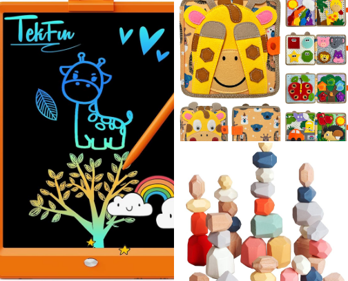 Toddler toys they will actually play with ! cover photo collage