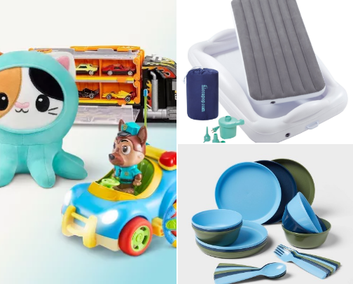 Kid travel items after traveling for 1 month straight!! cover photo collage